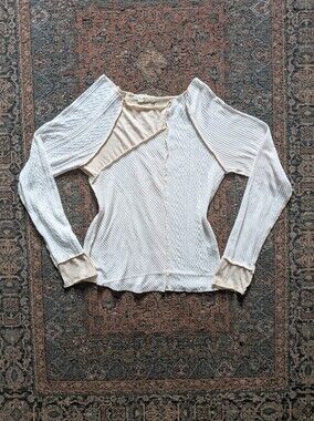 Lightweight Ivory Knit Long-Sleeve Top size XS